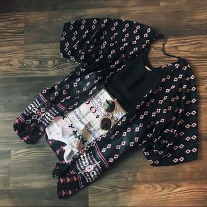 Printed See-through Kimono